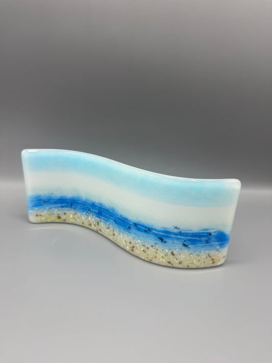 Seaside fused glass wave