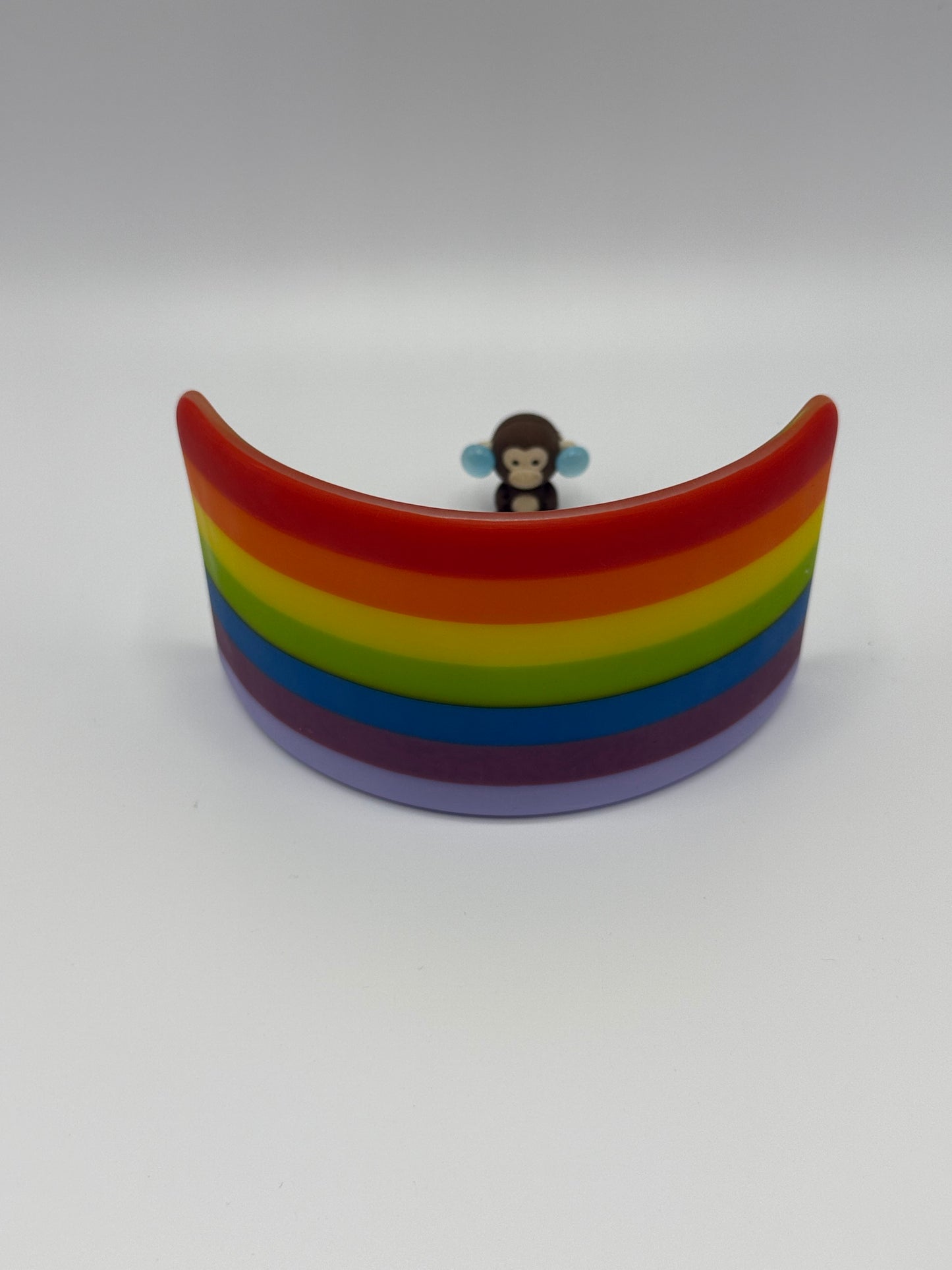 Rainbow Curve Solid Colours of the rainbow Fused Glass Matt Finish Not shiny