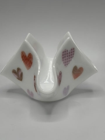 Heart Tealight Holder Fused Glass A