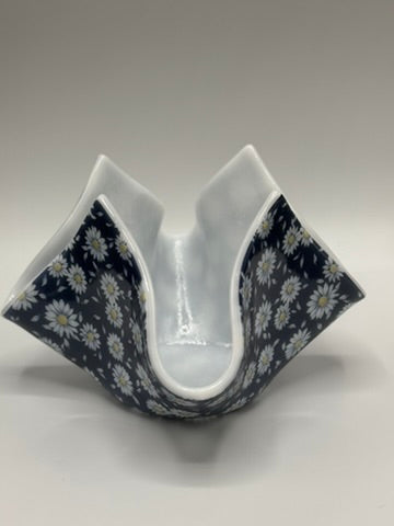 Daisy Tealight Holder Fused Glass