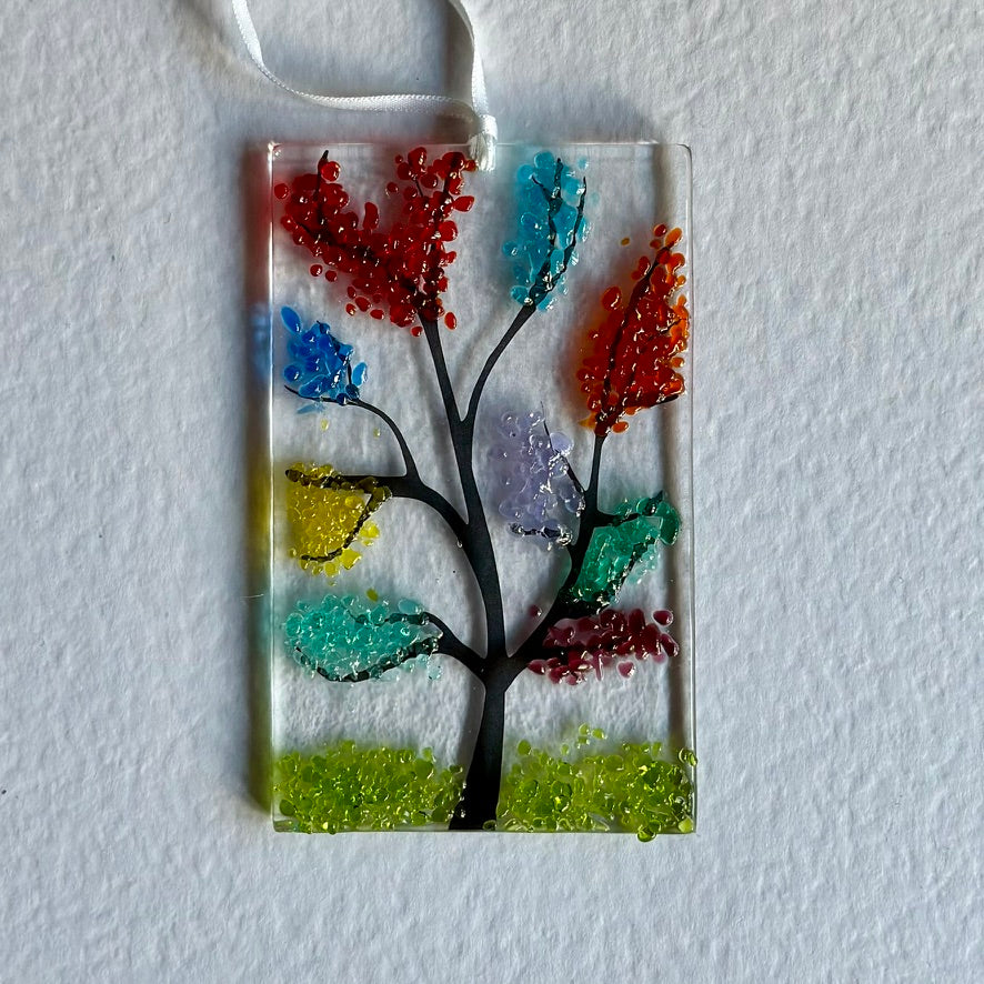 Colourful Tree effect hanging decoration translucent.