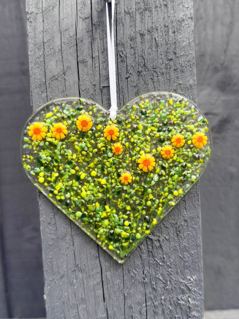 Sunflower Hanging Heart Decoration