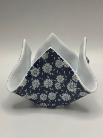 Daisy Tealight Holder Fused Glass