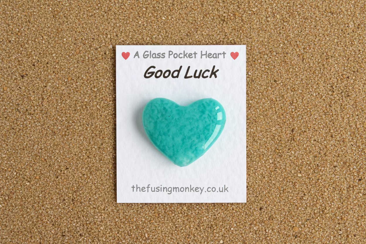 Handmade Fused Glass Pocket Heart