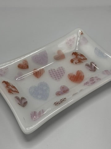 Heart Soap Dish Fused Glass