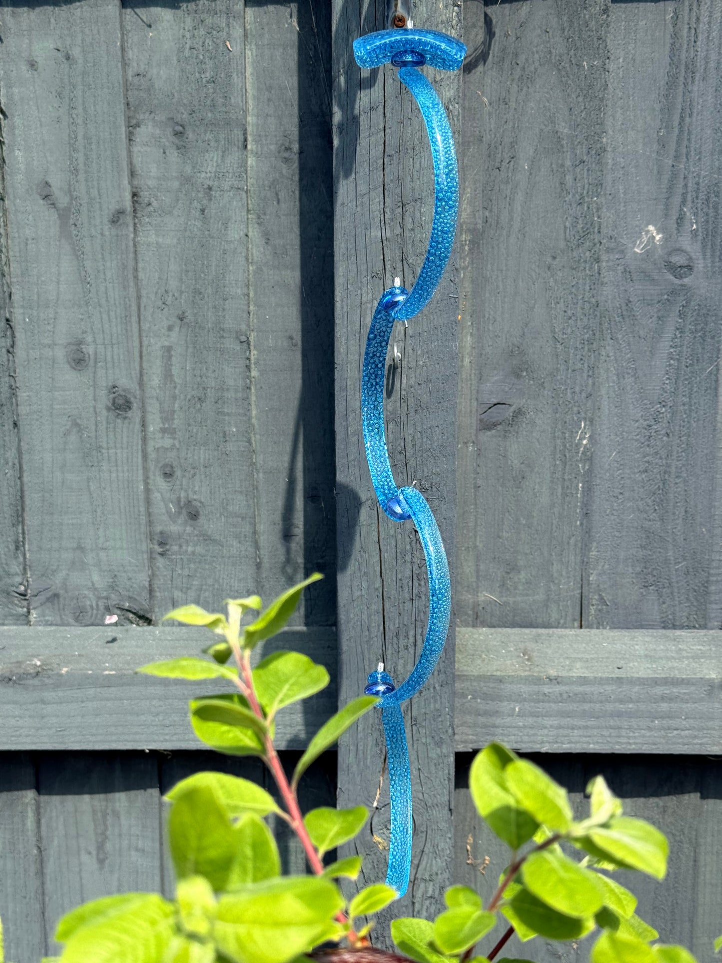 Handmade Glass Bubble Wind Spinner – Fused Glass Hanging Decoration