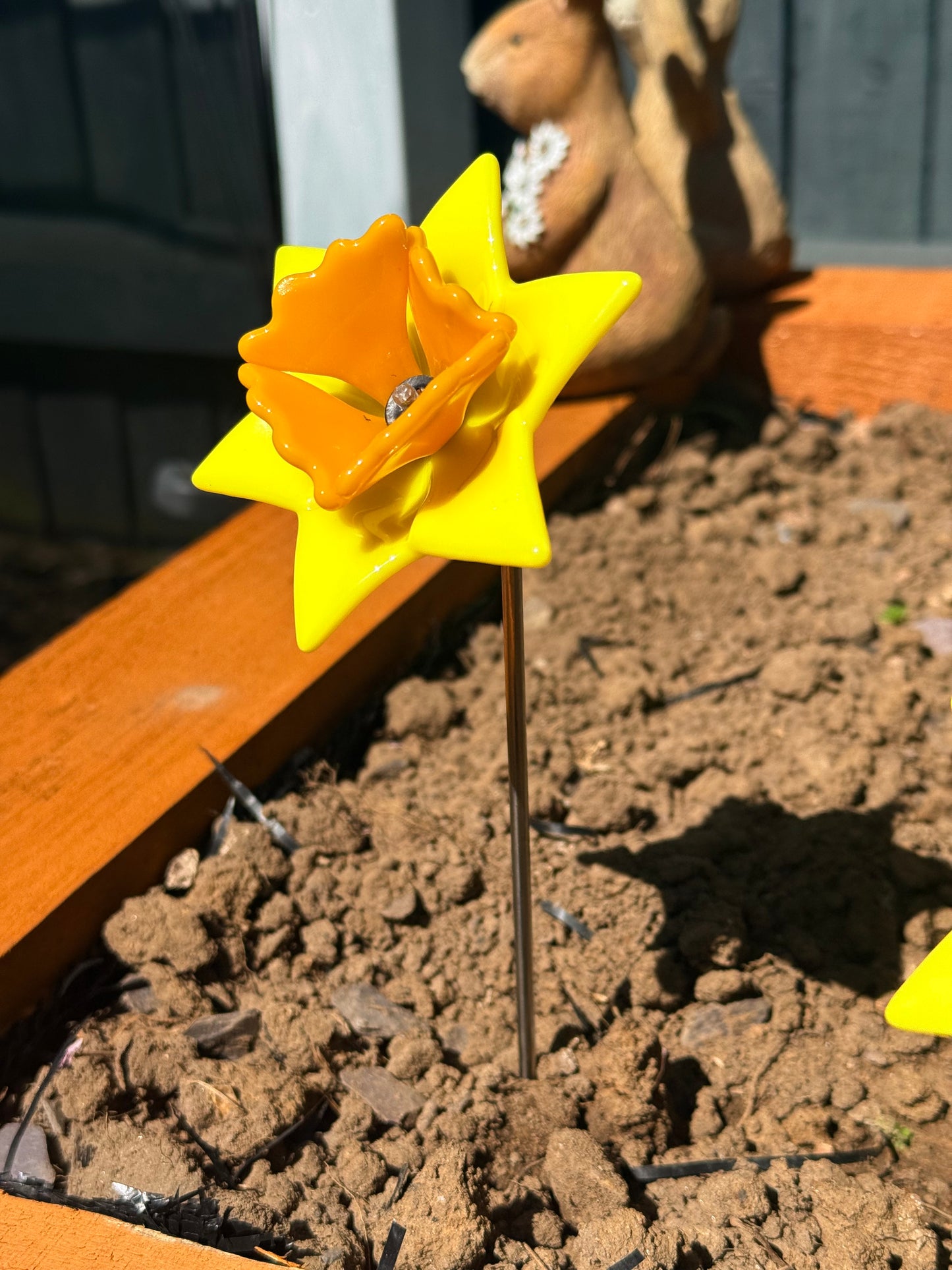 Fused Glass Daffodil Suncatcher