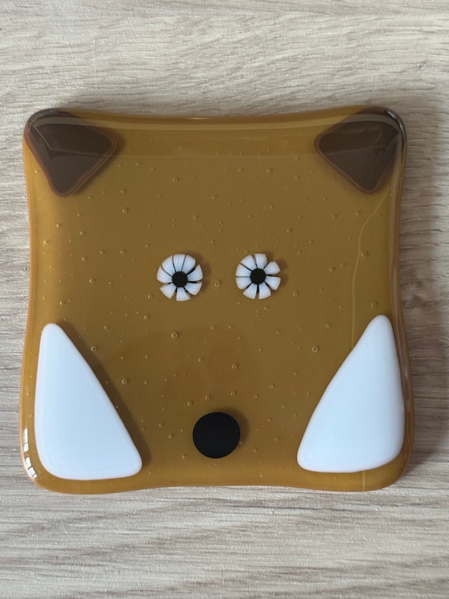 Woodland Fox Fused Glass Coaster
