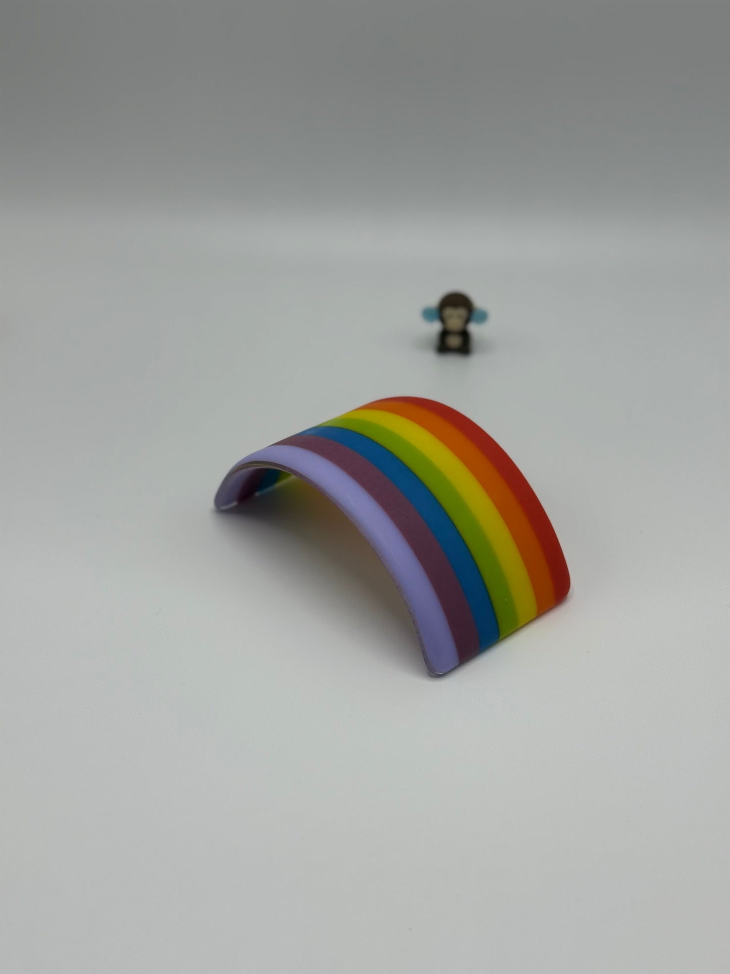 Rainbow Curve  Solid Colours of the rainbow  Fused Glass Matt Finish Not shiny