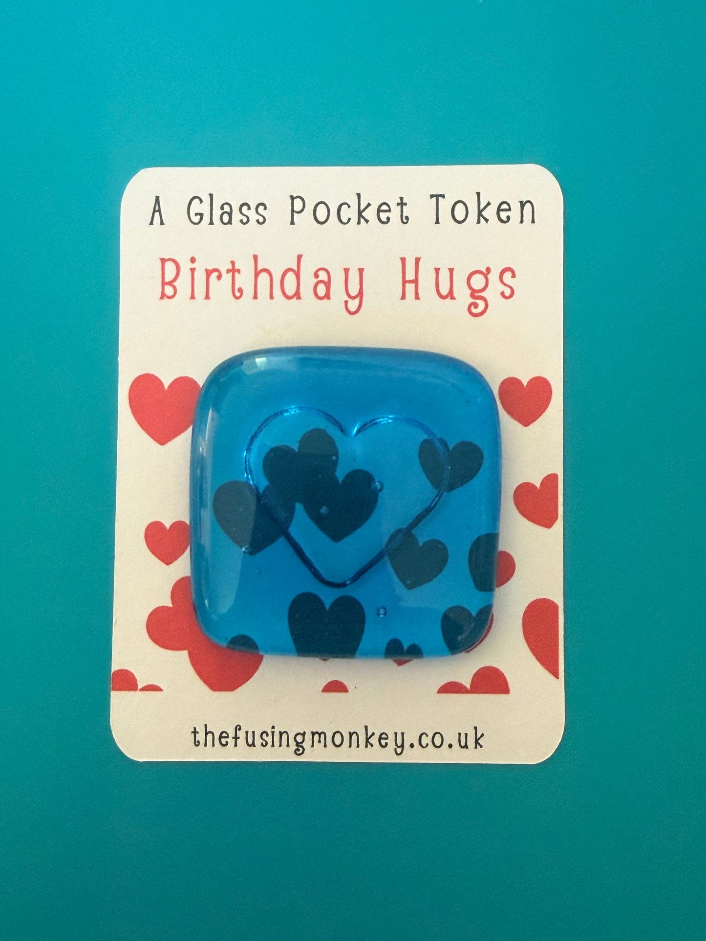 Tactile Translucent Glass Heart Pocket Token Gifts