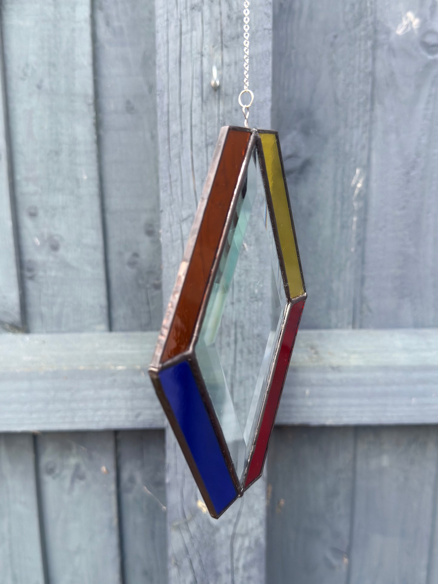 Handmade Stained Glass Hanging Decoration 18cm