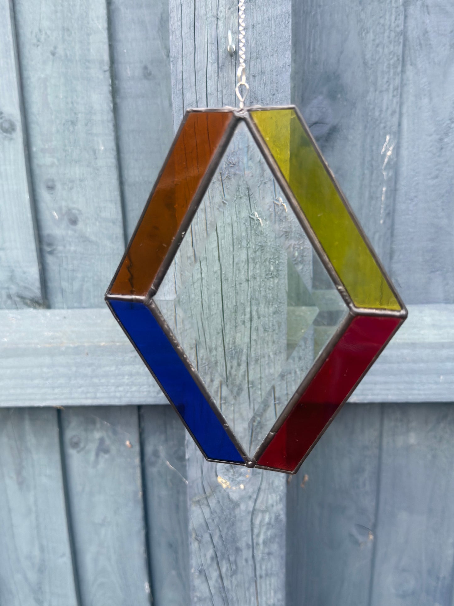 Handmade Stained Glass Hanging Decoration 18cm