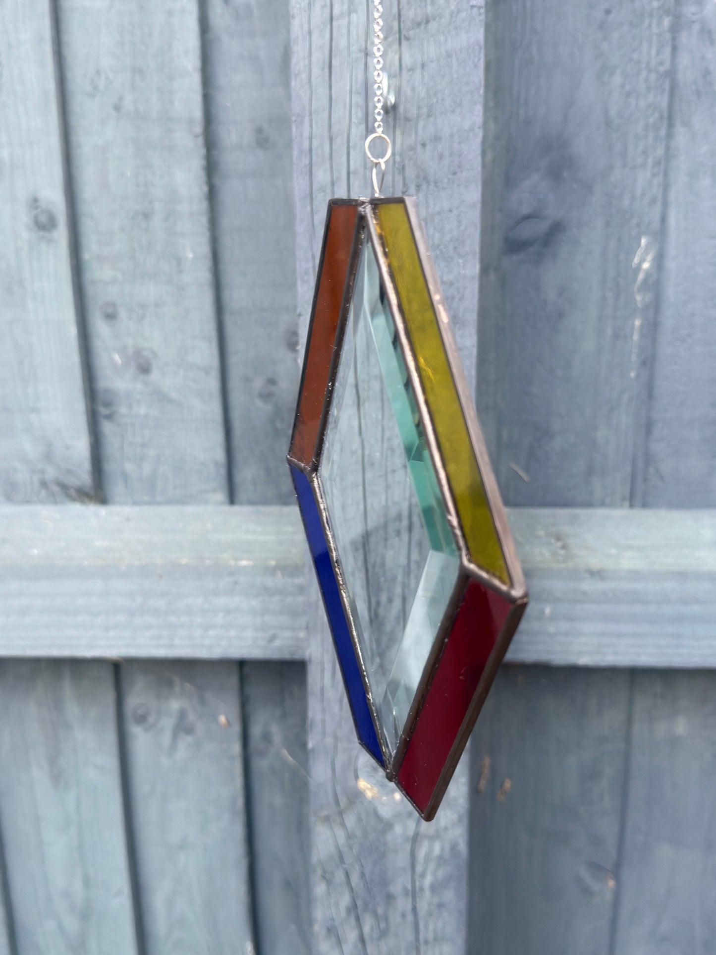 Handmade Stained Glass Hanging Decoration 18cm
